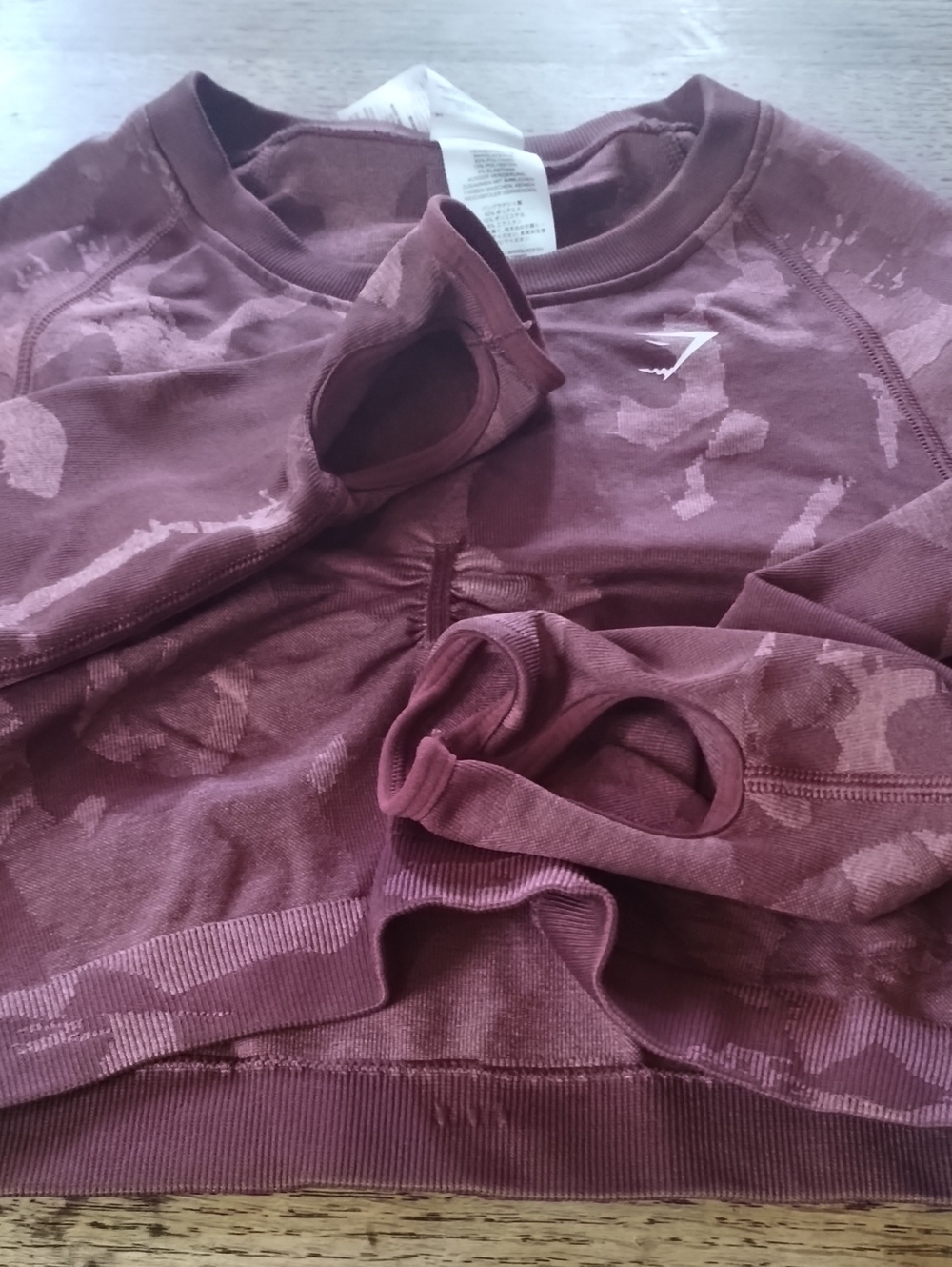 Gymshark Plum Seamless Long-Sleeve Crop Top